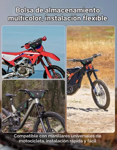 Vista 3 de KEMIMOTO Bolsa de manillar de motocross impermeable 1.5L compatible con Verde