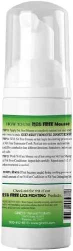 Vista 8 de Nit Free - Kit profesional para piojos, mousse de 3 pasos, champú, peine inoxidable, 8 onzas