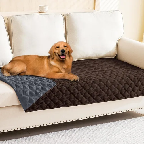 Vista 78 de Smiry Funda Impermeable para Cama de Perro Manta para Mascotas, Manta Suave y Lavable para Perros para Muebles Cama Sofá Sofá Reversible, a Cuadros
