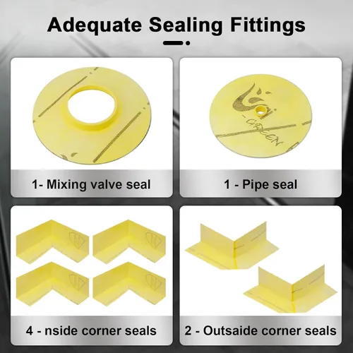 Vista 4 de Kit de brida para desagüe de ducha compatible con desagüe de ducha Schluter Systems kerdi, con brida vertical ABS de 2 pulgadas, tubo de plástico