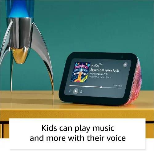 Vista 3 de Amazon Echo Show 5 Kids (modelo más reciente), Diseñado para niños y cuenta con control parental, Galaxia