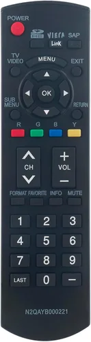Vista 2 de N2QAYB000221 Reemplazo de mando a distancia para Panasonic Viera Plasma LCD TV HDTV TC-26LX85 TC-32LX85 TC-37LZ85 TQB2AA0775 TY-WK32LR2W TH-42PX80