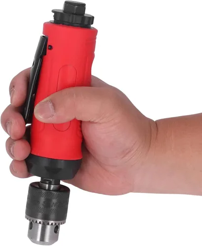 Vista 3 de Taladro neumático recto de 3/8 pulgadas, mini taladros de potencia neumática en línea Herramienta de taladro de aire recto 20000rpm Herramienta