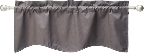 Vista 10 de Eclipse Kendall - Cortina de ventana con cenefa festoneada moderna con bolsillo para barra para cocina o baño, 42 x 18 pulgadas, alcachofa