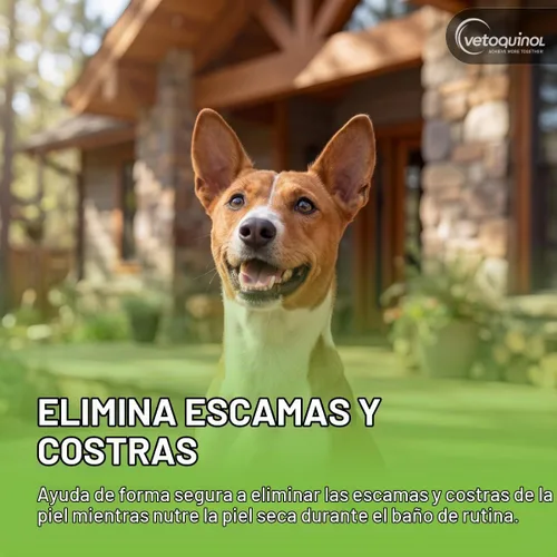 Vista 5 de Champú universal de azufre medicado Vetoquinol para mascotas, 16 oz