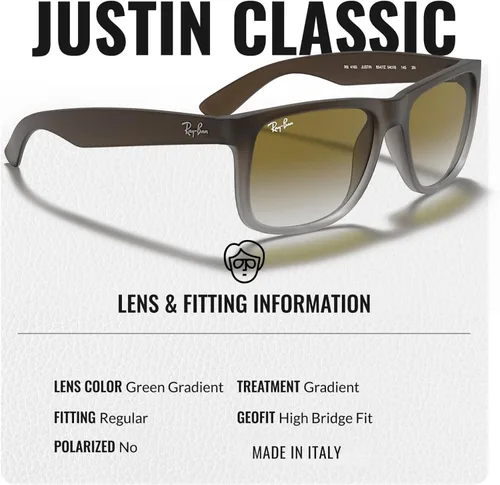Vista 23 de Ray-Ban RB4165 JUSTIN CLASSIC - Gafas de sol de forma cuadrada con kit oficial de gafas