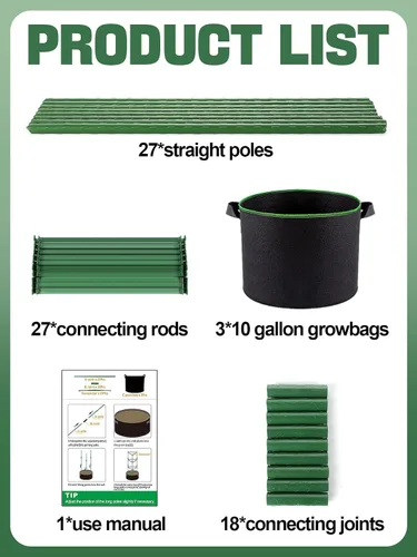 Vista 15 de ANPHSIN Jaula de tomate triangular resistente con bolsas de cultivo