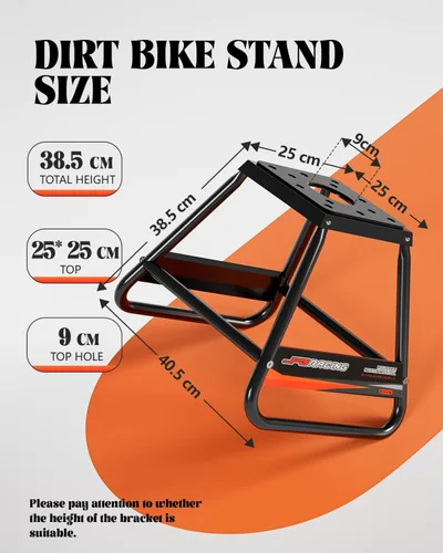 Vista 3 de JFG RACING Soporte para moto de motocross, universal desmontable recubierto en polvo antideslizante de acero para fuera de carretera MX de alta Negro