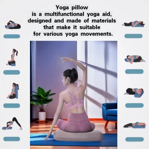 Vista 4 de NGT new guide steps Almohada de yoga para meditación y apoyo, 20 x 12 x 6 pulgadas, cojín de yoga rectangular, cuñas de espuma, funda de almohada