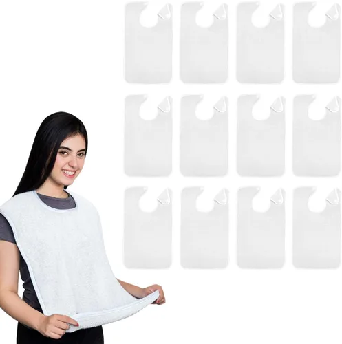 Vista 13 de Avalon Towels Adult Bibs for Women 100% Cotton Bib for Adults for Eating - Terry Cloth Adult Bibs for Men Clothing Protectors
