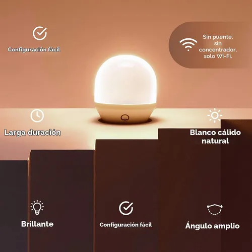 Vista 5 de [Usado] LIFX - Bombilla LED inteligente WiFi blanca A19, regulable, no requiere concentrador, funciona con Alexa y Apple Home Kit, Hey Google, 2700K