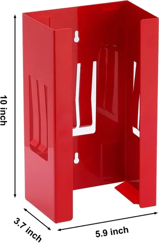 Vista 6 de EMENTOL Soporte magnético para dispensador de guantes/pañuelos, soporte de pared para dispensador de guantes rojos, montaje en caja de herramientas