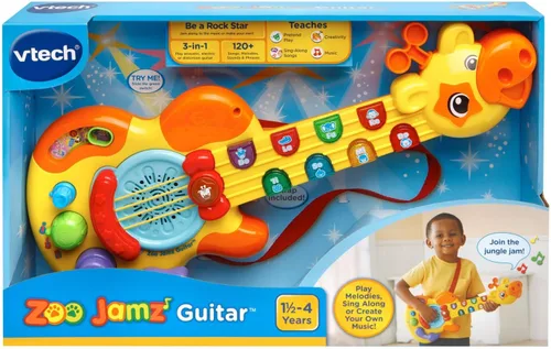 Vista 6 de Guitarra de juguete VTech Zoo Jamz, Empaque estándar, Amarillo
