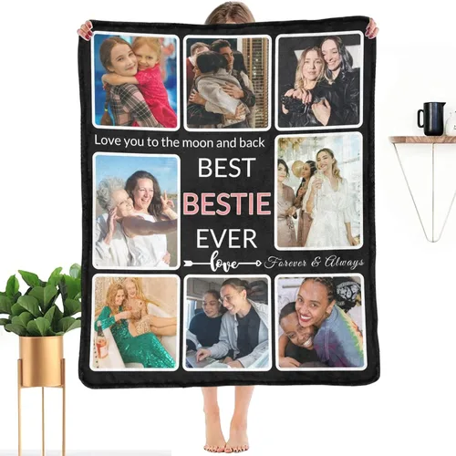 Vista 31 de Regalos para Tías Manta Personalizada con Foto, Haz una Manta Personalizada para Tías con Imagen Recuerdos Personalizados Souvenir Manta de Las