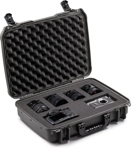 Vista 9 de Seahorse Caja protectora resistente 710 con espuma Accuform, aprobada por la TSA, especificaciones mil, resistente al agua IP67, fabricada en Negro