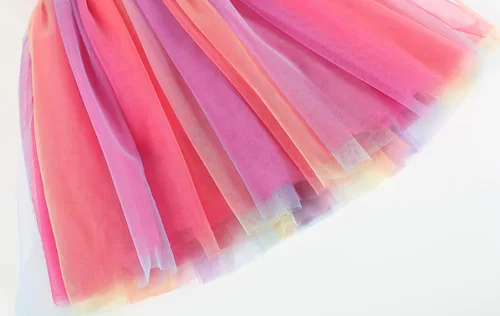 Vista 5 de Vestido tutú de manga larga para niñas pequeñas, sin mangas, vestido de tul de princesa