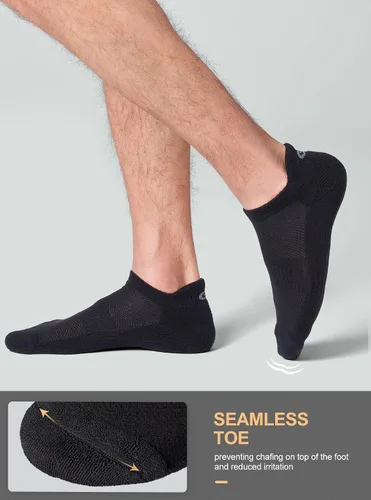 Vista 3 de CS CELERSPORT 6 Pairs Ankle Athletic Running Socks Low Cut Sports Tab Socks for Men and Women