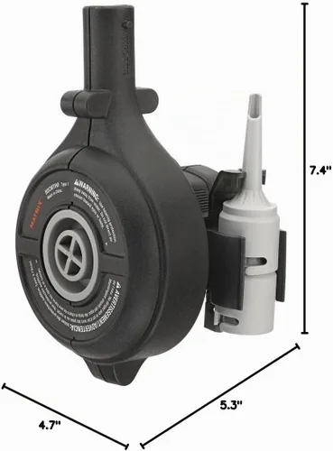 Vista 2 de BLACK+DECKER MATRIX Accesorio para inflador, alto volumen para bolas, colchones de aire y más (BDCMTHVIFF)
