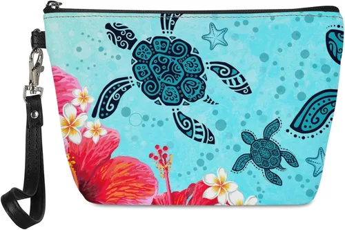 Vista 16 de Howilath Novedad Impreso Elegante Bolso Cosmético De Las Mujeres, Perros Animales Perezoso Diseño Floral Niña Trapezoide Cosméticos Bolsa De