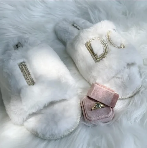 Vista 6 de Dearfoams womens Giftable I Do & I Do Crew Bride Slippers for Weddings and Bachelorette Party