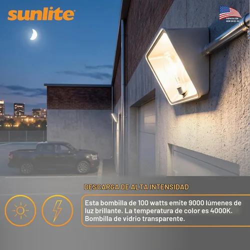 Vista 6 de Foco de halogenuros metálicos Sunlite, base mediana, MH100/U/MED, 100watts