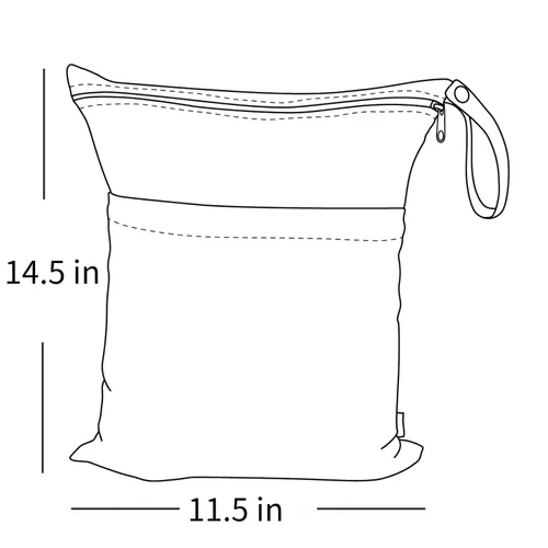 Vista 4 de ALVA 2 bolsas húmedas y secas para pañales, impermeables, reutilizables 01 Flower 5166
