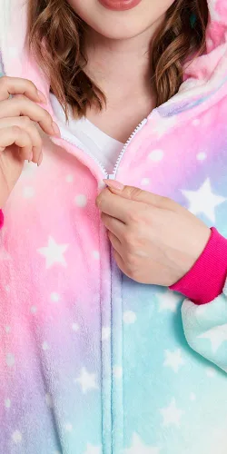 Vista 7 de Pijama de unicornio para adultos, para Navidad, Halloween, cosplay, ropa de dormir
