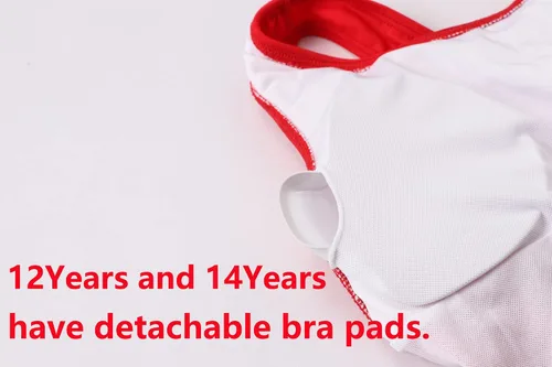 Vista 3 de Traje de baño para niñas, traje de baño de una pieza, trajes de baño para 6-14
