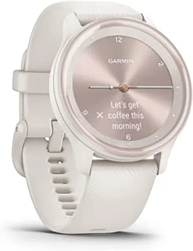 Vista 8 de Garmin G010-N2566-01 Vivomove Sport - Reloj inteligente híbrido de salud y bienestar con pantalla táctil, color marfil, certificado (renovado)