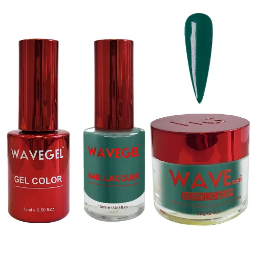 Vista 15 de WAVEGEL - Juego de gel de remojo, laca de uñas y polvo acrílico y polvo de inmersión a juego - Colección Queen - #001 Negro sedoso