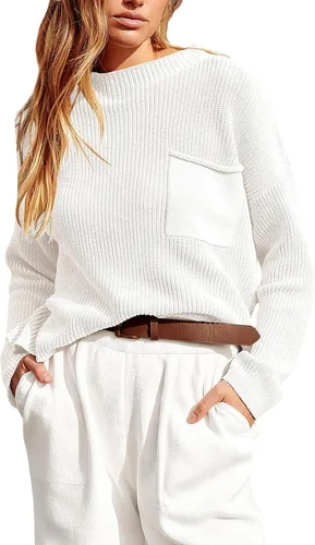 Vista 4 de Conjunto de 2 piezas de punto para mujer, suéter suelto con estampado de rayas Y2K + pantalones elásticos, ropa estética urbana