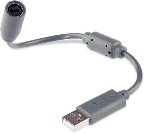 Vista 4 de Fosmon Dongle - Cable USB de repuesto para controladores con cable Xbox 360, color gris oscuro (paquete de 1)