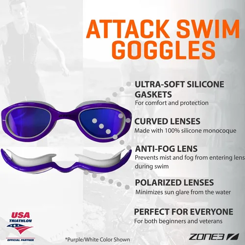 Vista 2 de ZONE3 Gafas de natación Attack