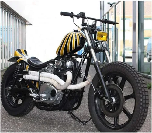Vista 7 de AnXin - Manillar de motocicleta de 7/8 pulgadas, estilo Cafe Racer Box Window Attack, 22 mm, universal para Cruiser Bobber, aplicación