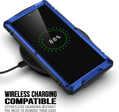 Vista 2 de Simicoo Funda de metal compatible con Samsung S23 con protector de pantalla, protector de cámara, militar, resistente, de servicio pesado, a prueba