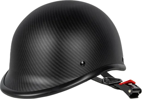 Vista 3 de Yesmotor - Casco de motocicleta de perfil bajo aprobado por DOT Fibra de carbono