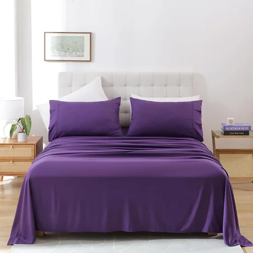 Vista 21 de Whitney Home Textile Juego de Sábanas Twin, Sábanas de Cama de Microfibra Suave de Hotel Tamaño Twin, Bolsillo Extra Profundo, Juego de Sábanas