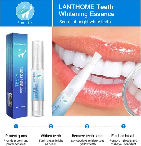 Vista 2 de 3 bolígrafos blanqueadores de dientes, esencia blanqueadora de dientes, gel blanqueador de dientes, removedor de manchas de dientes para blanquear