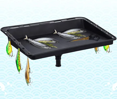 Vista 5 de Mesa de corte para bote de Lenwen para mesa de cebo de bote, tabla de limpieza de peces y filete, mesa de corte de cebo montada con soporte