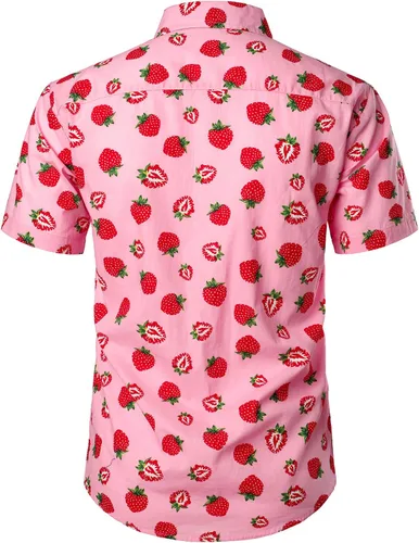Vista 2 de Jogal - Camisa hawaiana, de manga corta, con botones, de algodón, para hombre