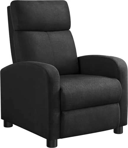 Vista 11 de Yaheetech Silla reclinable de pana para sofá individual, asiento de cine en casa, silla reclinable moderna ajustable para sala de estar, dormitorio