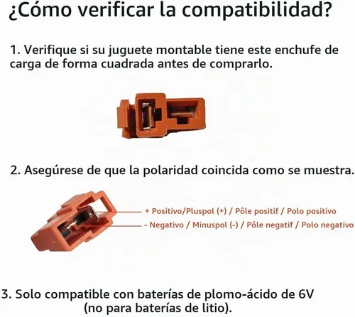 Vista 2 de Cargador de 12 V para niños, cargador de batería de 12 voltios con enchufe