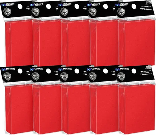 Vista 17 de Mlikero 1200 fundas para tarjetas, fundas para tarjetas mágicas mate, suaves y resistentes al desgarro, aptas para MTG, TCG, CCG (12 colores)