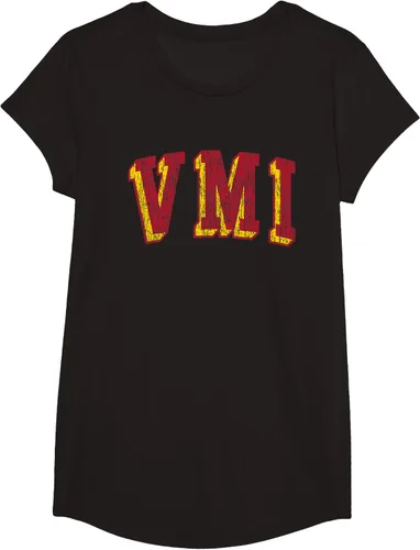 Vista 3 de VMI Keydets Retro Arch Camiseta, Negro