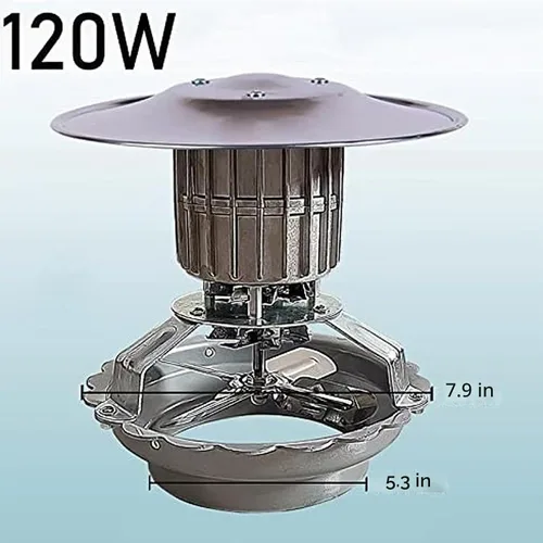 Vista 2 de Ventilador de chimenea, Ventiladores de ventilación de chimenea de 120 W, Bombas extractoras de humo de chimenea, Ventilador de chimenea eléctrico