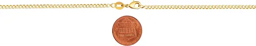 Vista 6 de Barzel Collar de cadena de oro chapado en oro de 18 quilates eslabones cubanos de 0079in 0118in 0157in 0197in para mujeres u hombres fabricado