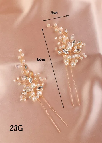 Vista 4 de Perlas nupciales de cristal, accesorios para el cabello de boda, accesorios para el cabello de lágrima de cristal con diamantes de imitación
