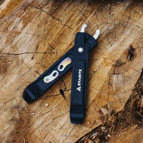 Vista 8 de Granite Talon - Palancas de neumáticos para bicicleta con alicates de eslabones maestros de cadena (naranja) nylon body, stainless-steel tips