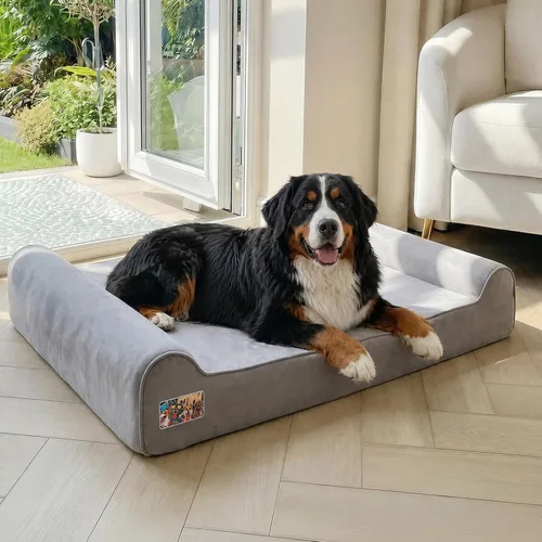 Vista 16 de Sytopia Camas ortopédicas para perros grandes, sofá de espuma viscoelástica extra gruesa de 7 pulgadas para perros mayores y grandes daneses