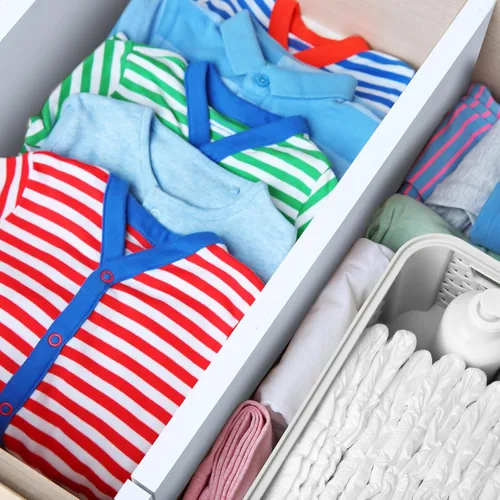 Vista 5 de DoubleFill 4 separadores de cajones de bambú profundo, organizador de cajones de cocina profunda con resorte para ropa, ajustable expandible de 15 a